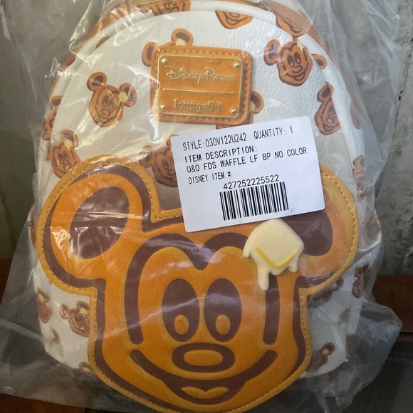 Disney Mickey waffle loungefly NWT - Picture 1 of 4